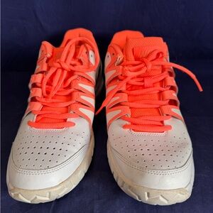 Nike Vapor Court Shoes Womens Size 10 White Orange Run Walk Sneakers 631713-146